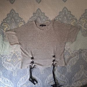 One Clothing| Black & Gray Top Size S
